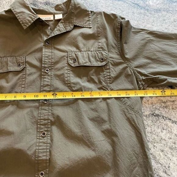 DKNY Jeans Large Army Green Button Down Dress Shirt - Picture 6 of 8
